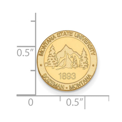 14K Gelbgold Gold Logoart Montana State University Wappen Anstecknadel