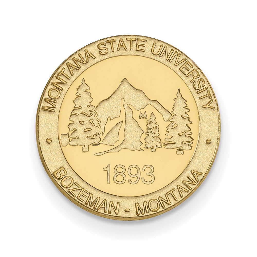 14K Gelbgold Gold Logoart Montana State University Wappen Anstecknadel