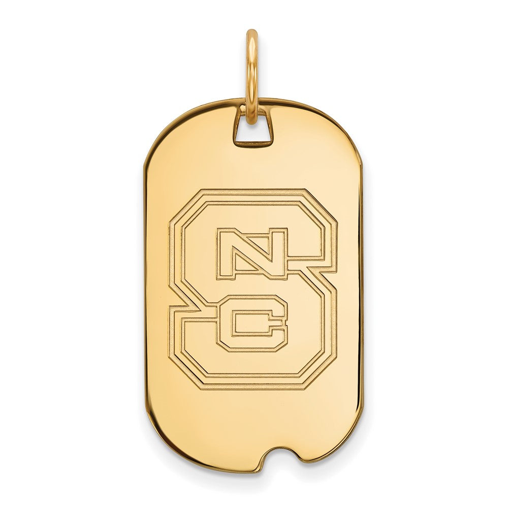 Vergoldet Sterlingsilber Logoart North Carolina State University N C S Klein Erkennungsmarke Anhänger