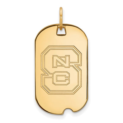 Vergoldet Sterlingsilber Logoart North Carolina State University N C S Klein Erkennungsmarke Anhänger