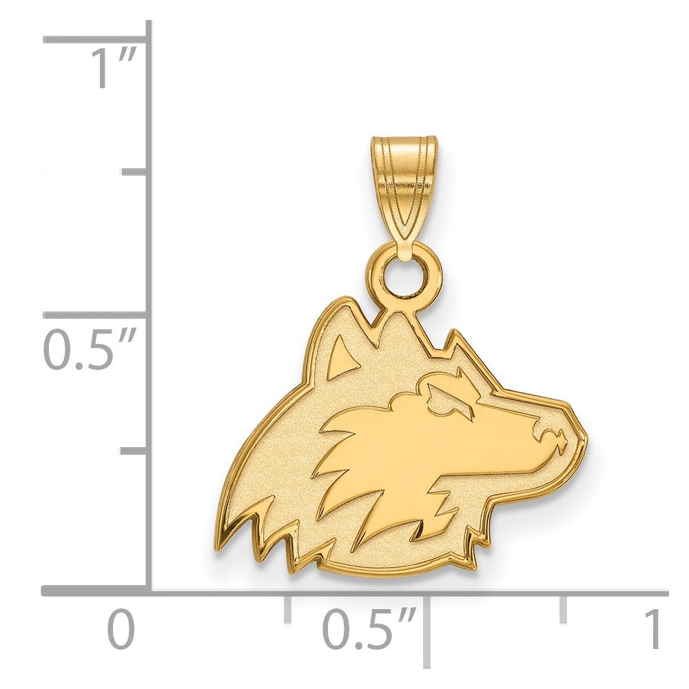 10K Gelbgold Logoart Northern Illinois University Huskie Klein Anhänger