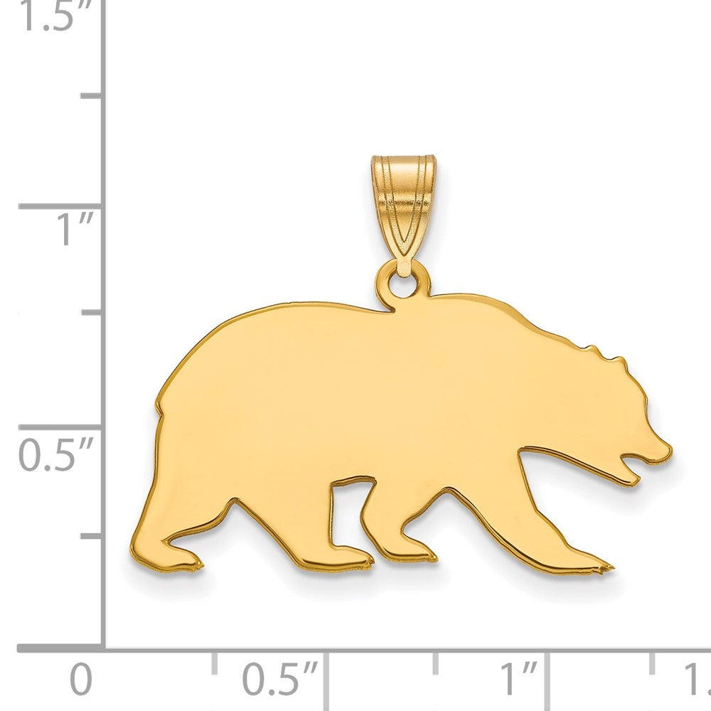 10K Gelbgold Logoart University Of California Berkeley Bär Groß Anhänger