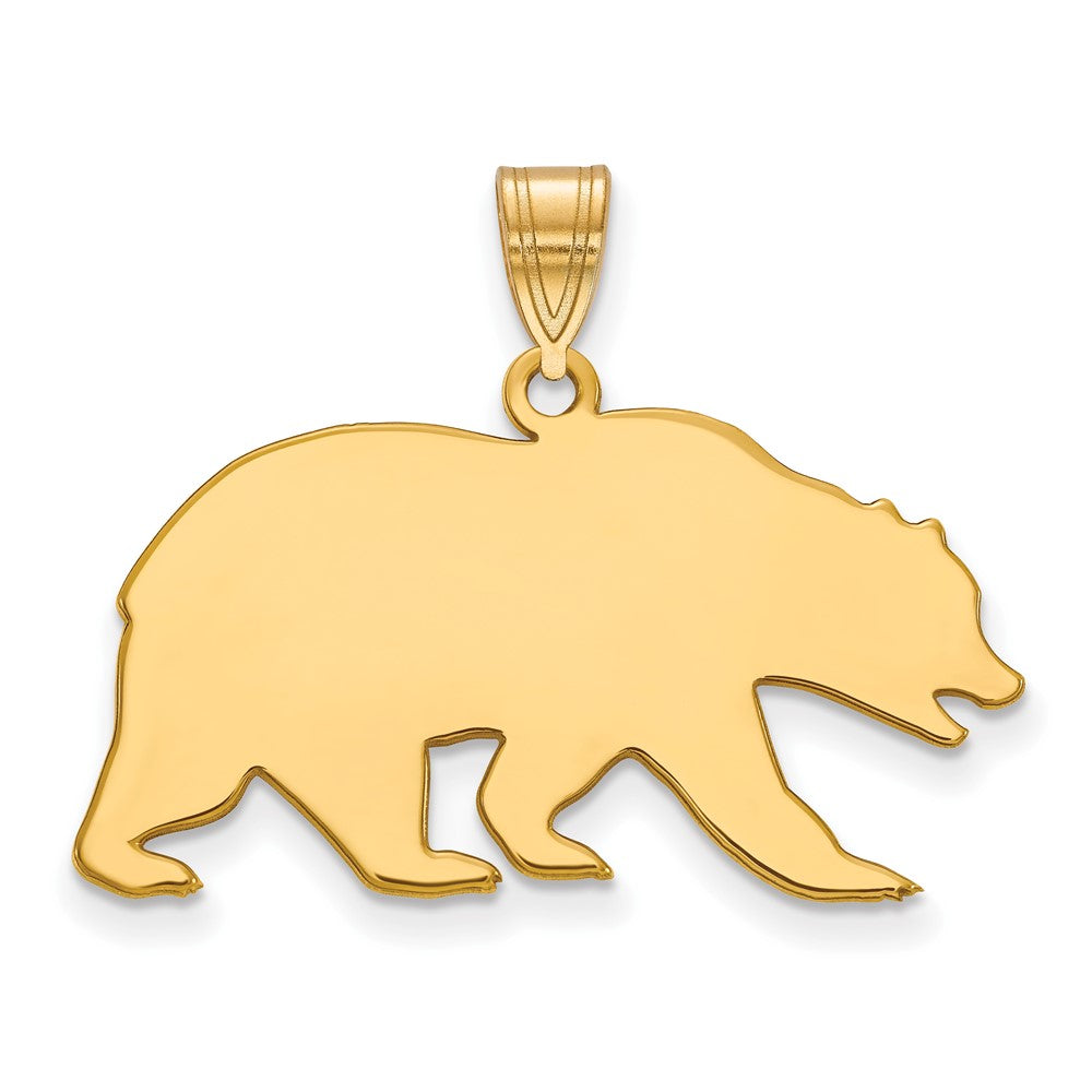 Vergoldet Sterlingsilber Logoart University Of California Berkeley Bär Groß Anhänger