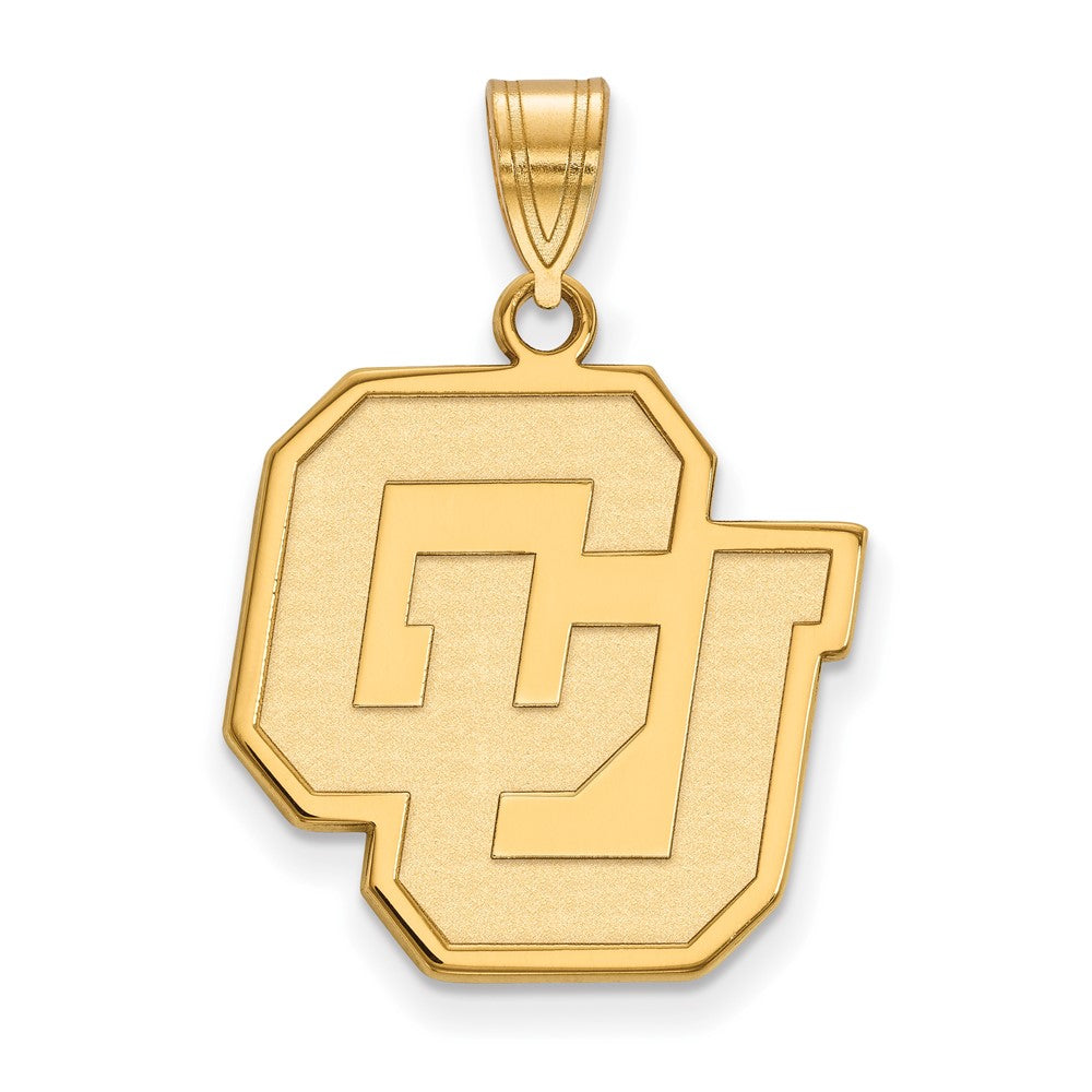 Vergoldet Sterlingsilber Logoart University Of Colorado C U Groß Anhänger