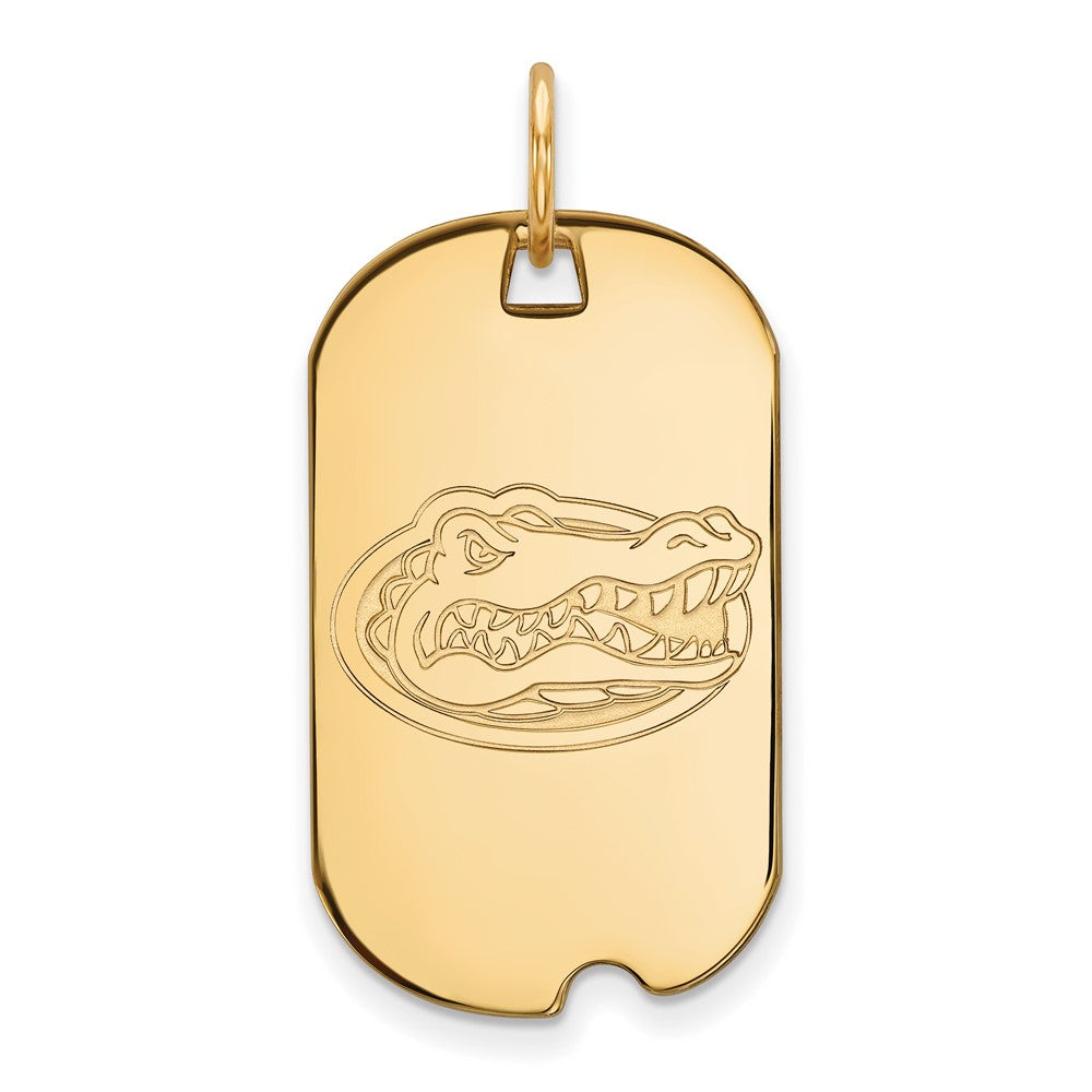 10K Gelbgold Logoart University Of Florida Gator Klein Erkennungsmarke Anhänger