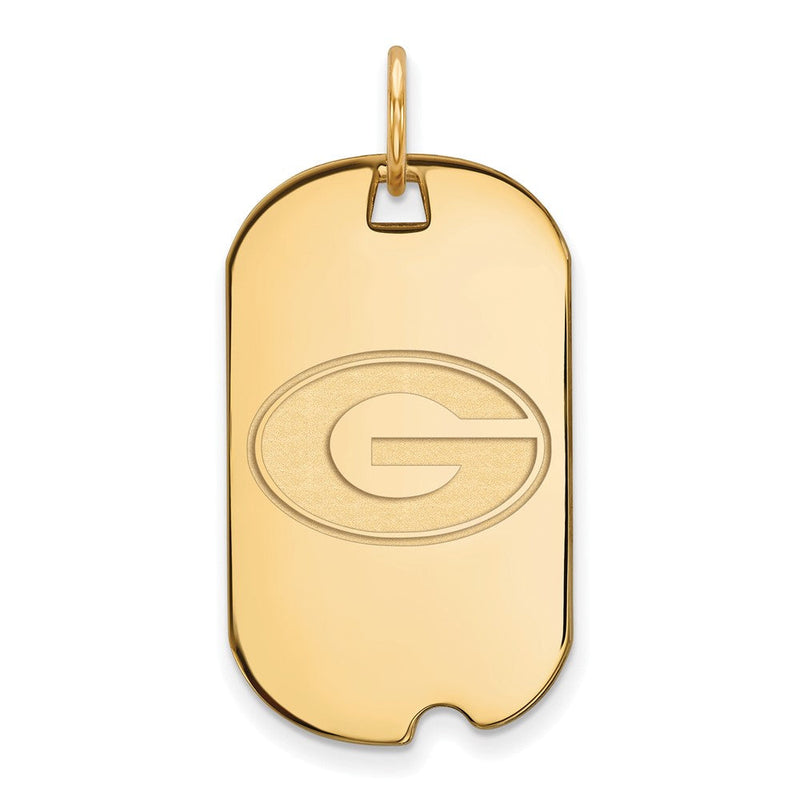 14K Gelbgold Logoart University Of Georgia Buchstabe G Klein Erkennungsmarke Anhänger