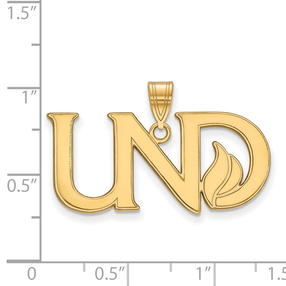 Vergoldet Sterlingsilber Logoart University Of North Dakota U N D Groß Anhänger