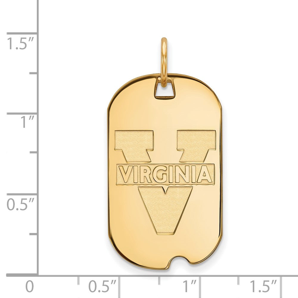 14K Gelbgold Logoart University Of Virginia Klein Erkennungsmarke Anhänger