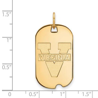 14K Gelbgold Logoart University Of Virginia Klein Erkennungsmarke Anhänger