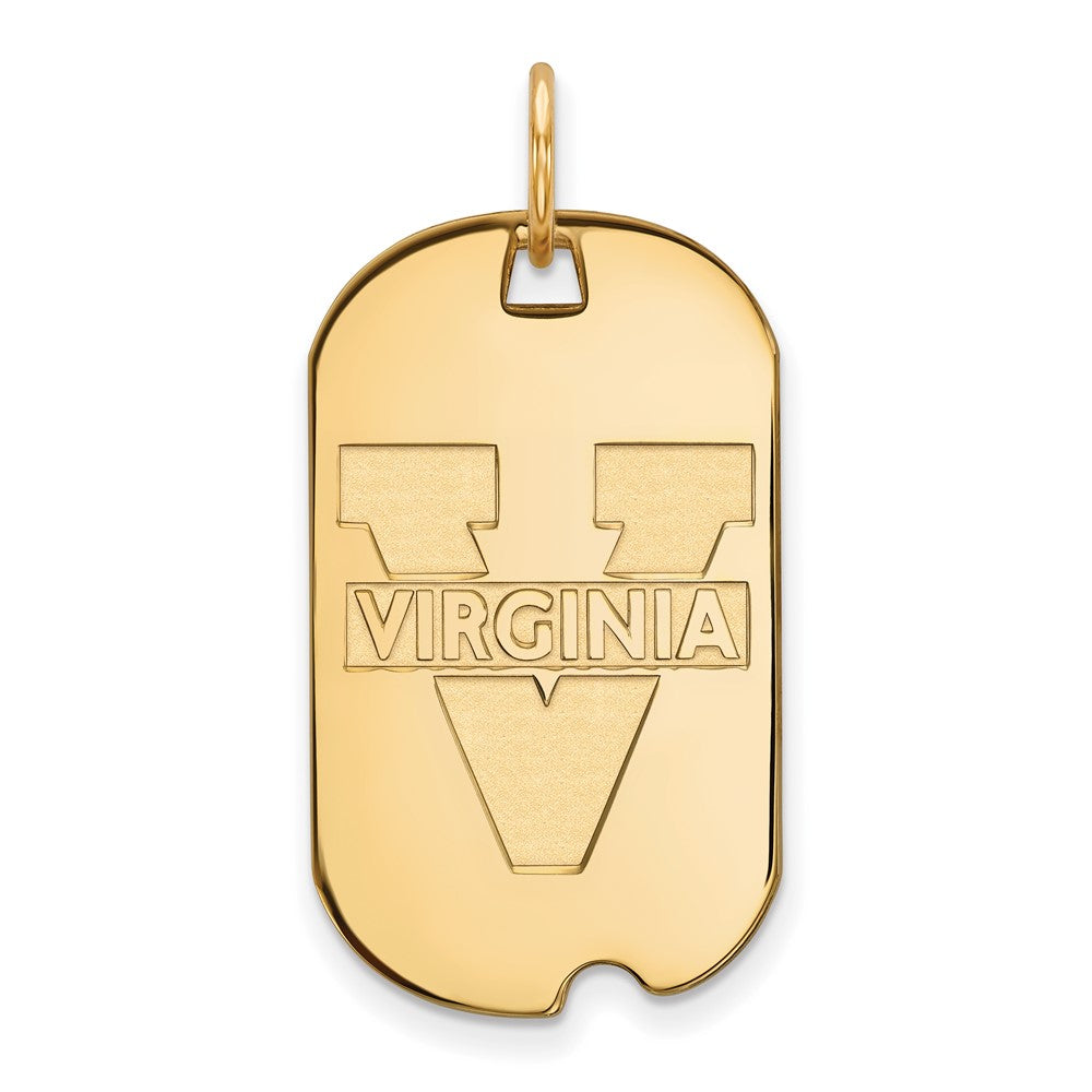 14K Gelbgold Logoart University Of Virginia Klein Erkennungsmarke Anhänger