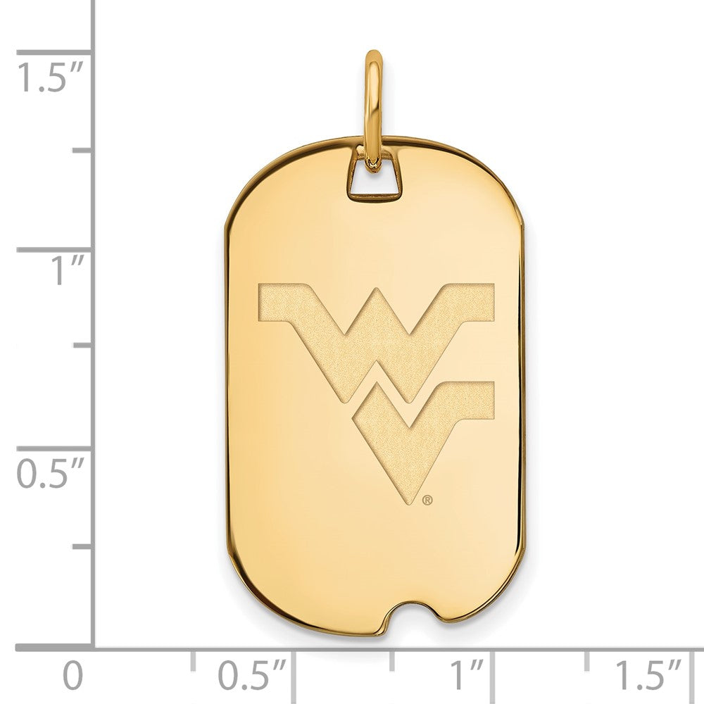 10K Gelbgold 10ky Logoart West Virginia University Klein Erkennungsmarke