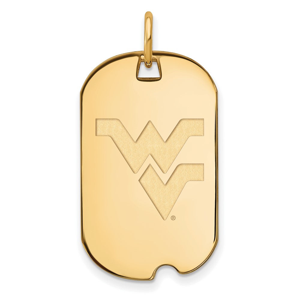 Vergoldet Sterlingsilber Gp Logoart West Virginia University Klein Erkennungsmarke