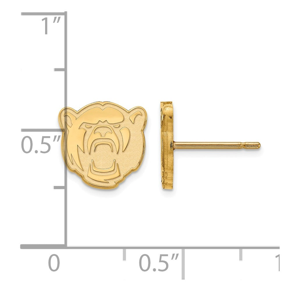 10K Gelbgold Logoart Baylor University Extra Klein Ohrstecker
