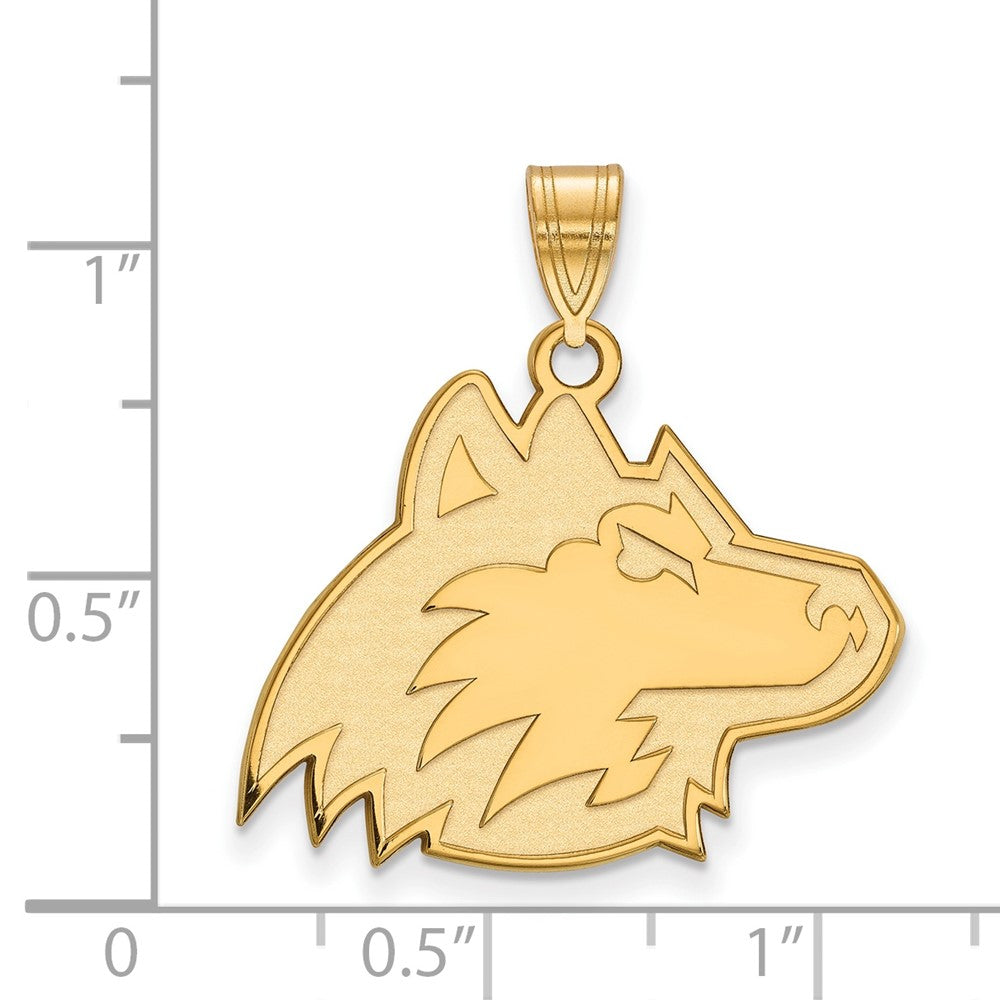 10K Gelbgold Logoart Northern Illinois University Huskie Groß Anhänger