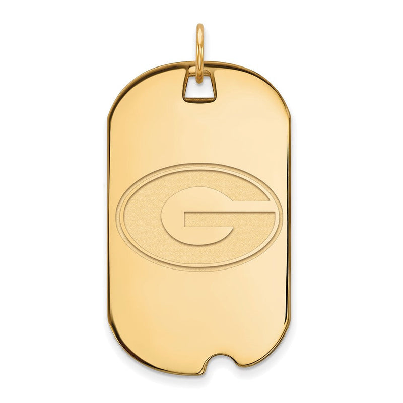 10K Gelbgold Logoart University Of Georgia Buchstabe G Groß Erkennungsmarke Anhänger