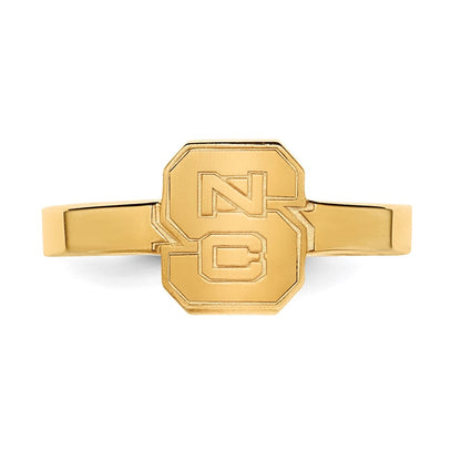 Vergoldet Sterlingsilber Logoart North Carolina State University N C S Zehenring