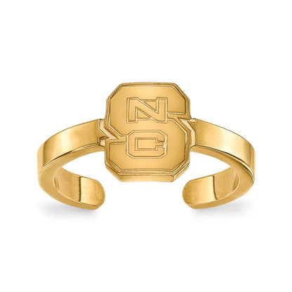Vergoldet Sterlingsilber Logoart North Carolina State University N C S Zehenring