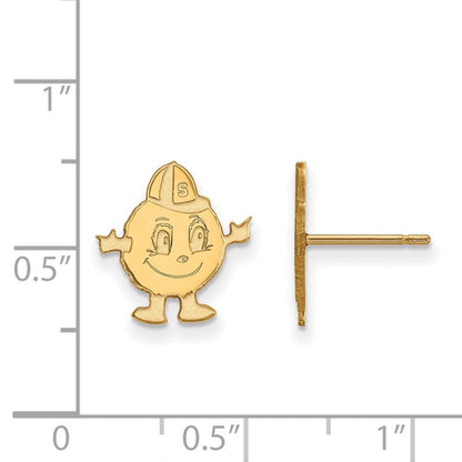 Vergoldet Sterlingsilber Logoart Syracuse University Mascot Klein Ohrstecker