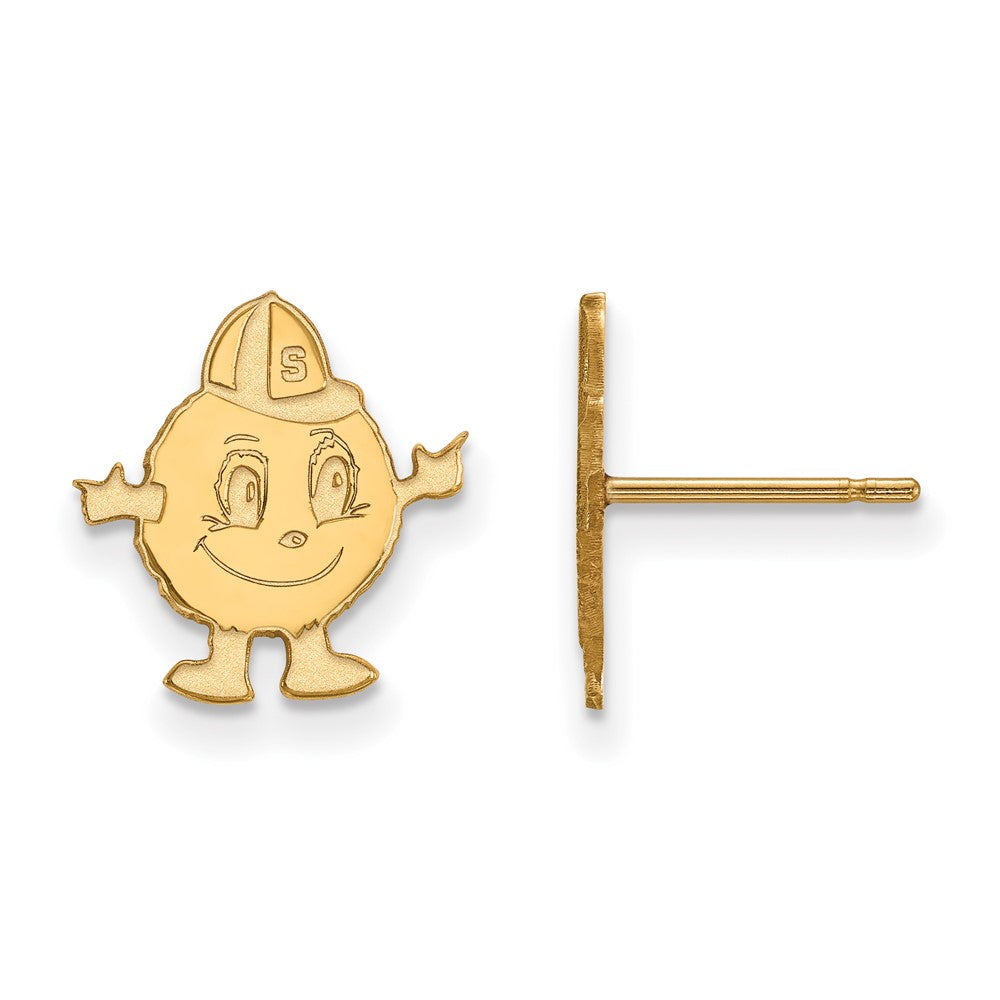 14K Gelbgold Logoart Syracuse University Mascot Klein Ohrstecker