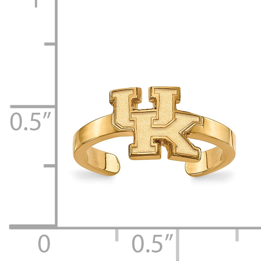 Vergoldet Sterlingsilber Logoart University Of Kentucky U K Zehenring