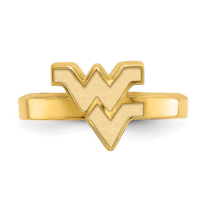Vergoldet Sterlingsilber Logoart West Virginia University W V Zehenring