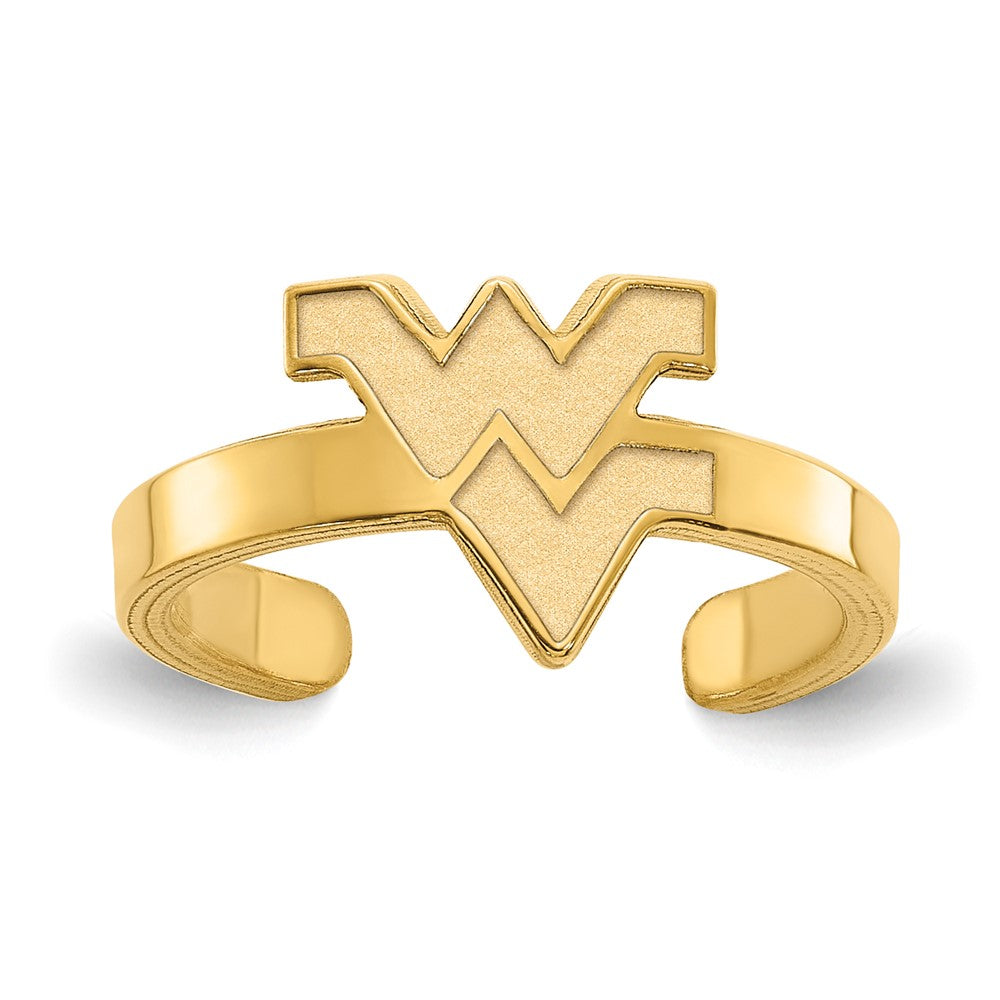 Vergoldet Sterlingsilber Logoart West Virginia University W V Zehenring