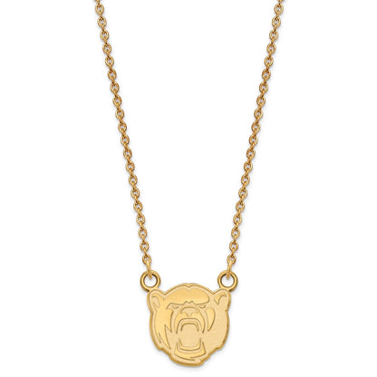 10K Gelbgold Logoart Baylor University Klein Anhänger 18 Zoll Halskette
