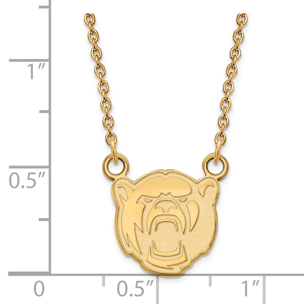 Vergoldet Sterlingsilber Logoart Baylor University Klein Anhänger 18 Zoll Halskette