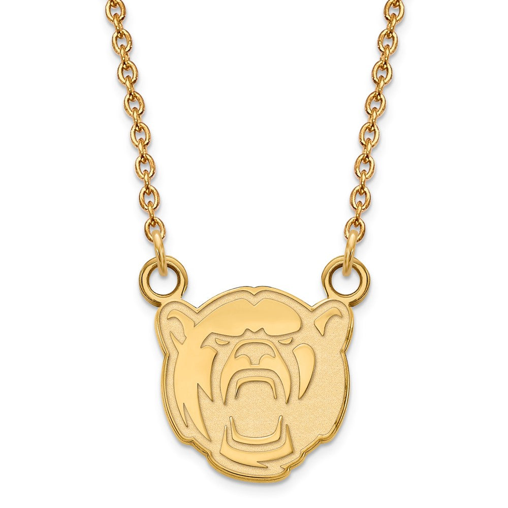 Vergoldet Sterlingsilber Logoart Baylor University Klein Anhänger 18 Zoll Halskette