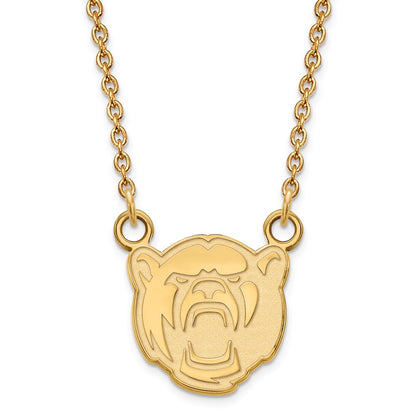 14K Gelbgold Logoart Baylor University Klein Anhänger 18 Zoll Halskette