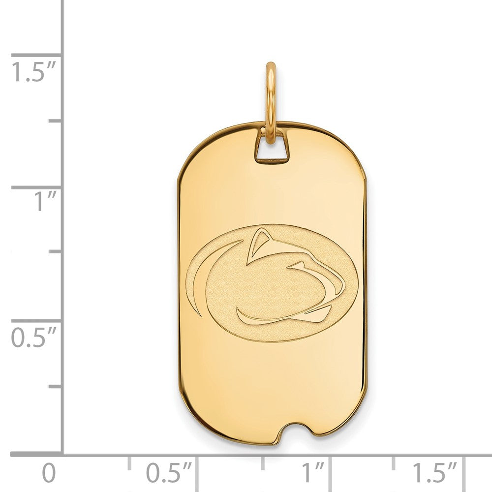 10K Gelbgold Logoart Penn State University Löwe Klein Erkennungsmarke Anhänger