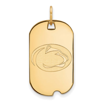 10K Gelbgold Logoart Penn State University Löwe Klein Erkennungsmarke Anhänger