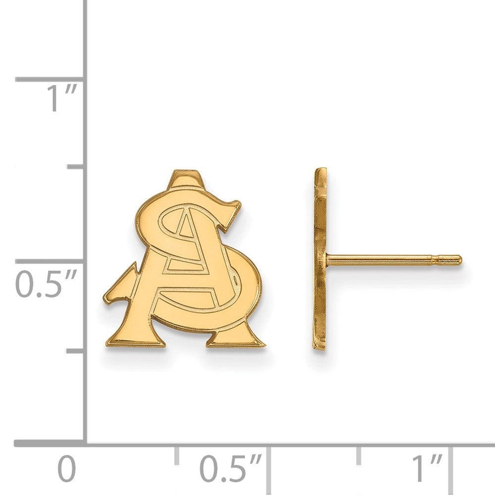 Vergoldet Sterlingsilber Logoart Arizona State University A S Klein Ohrstecker