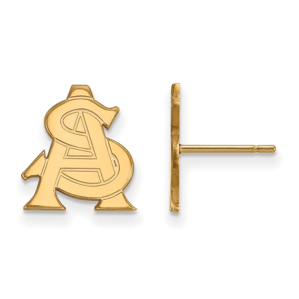 Vergoldet Sterlingsilber Logoart Arizona State University A S Klein Ohrstecker