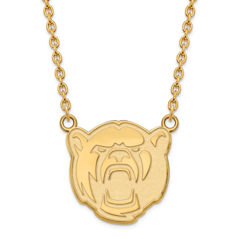 Vergoldet Sterlingsilber Logoart Baylor University Groß Anhänger 18 Zoll Halskette