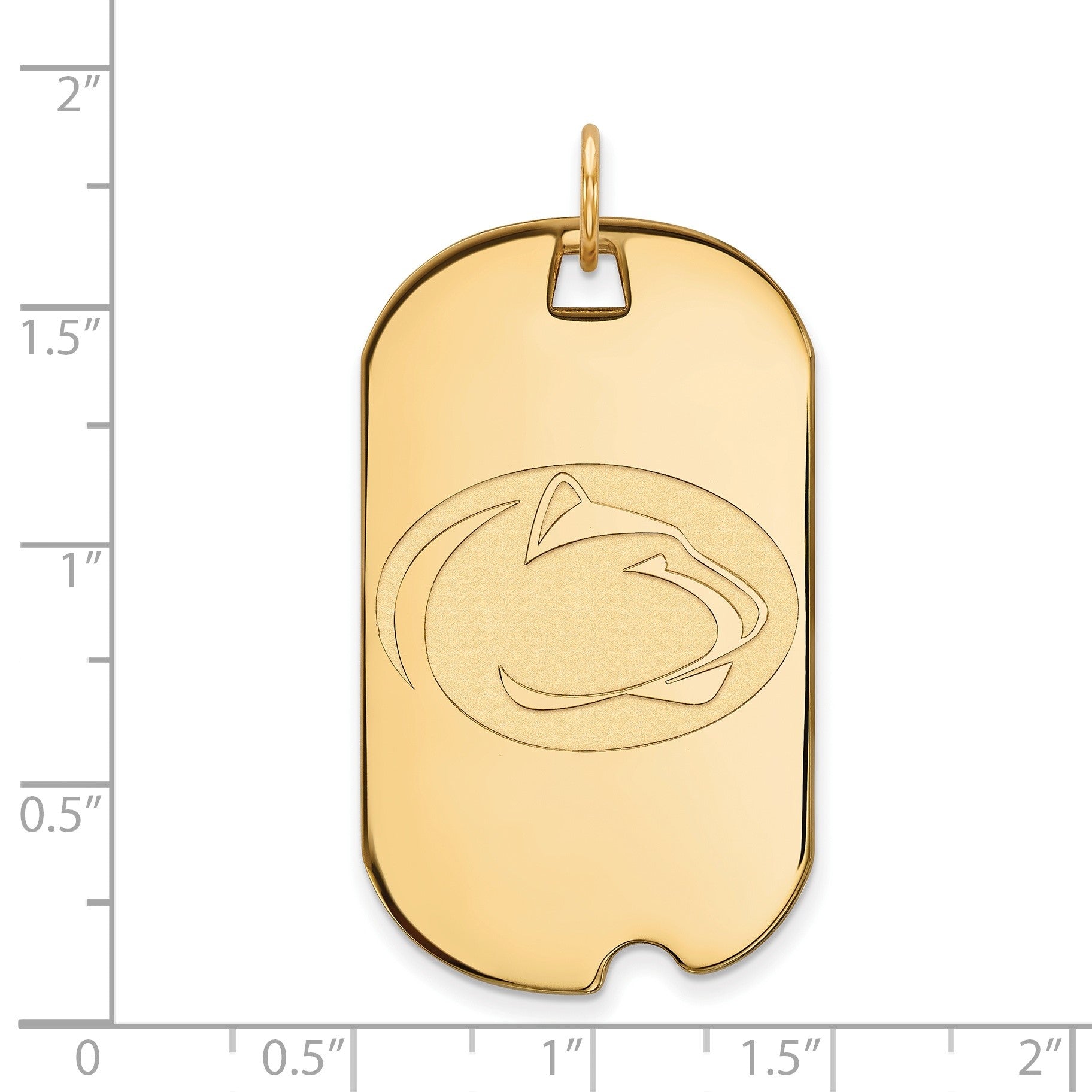 10K Gelbgold Logoart Penn State University Löwe Groß Erkennungsmarke Anhänger