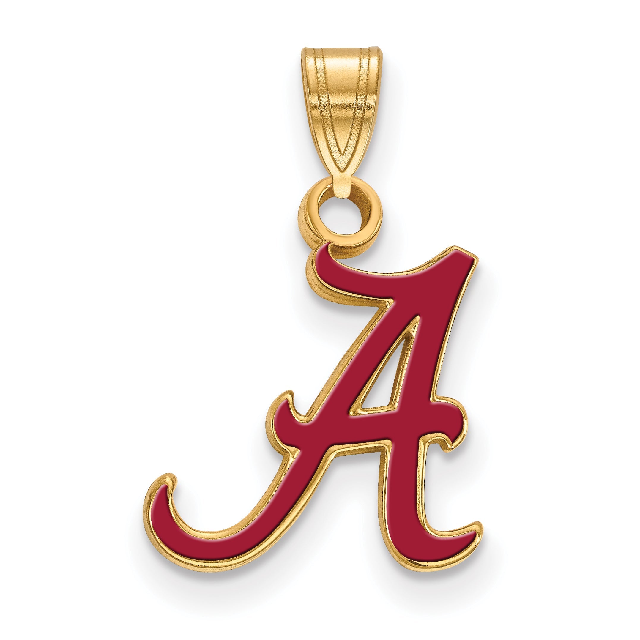 Vergoldet Sterlingsilber Logoart University Of Alabama Buchstabe A Klein Emailliert Anhänger