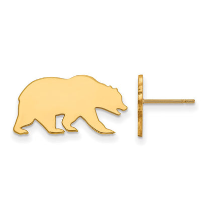 Vergoldet Sterlingsilber Logoart University Of California Berkeley Bär Klein Ohrstecker