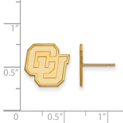 10K Gelbgold Logoart University Of Colorado C U Klein Ohrstecker