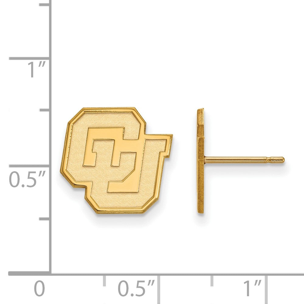 Vergoldet Sterlingsilber Logoart University Of Colorado C U Klein Ohrstecker