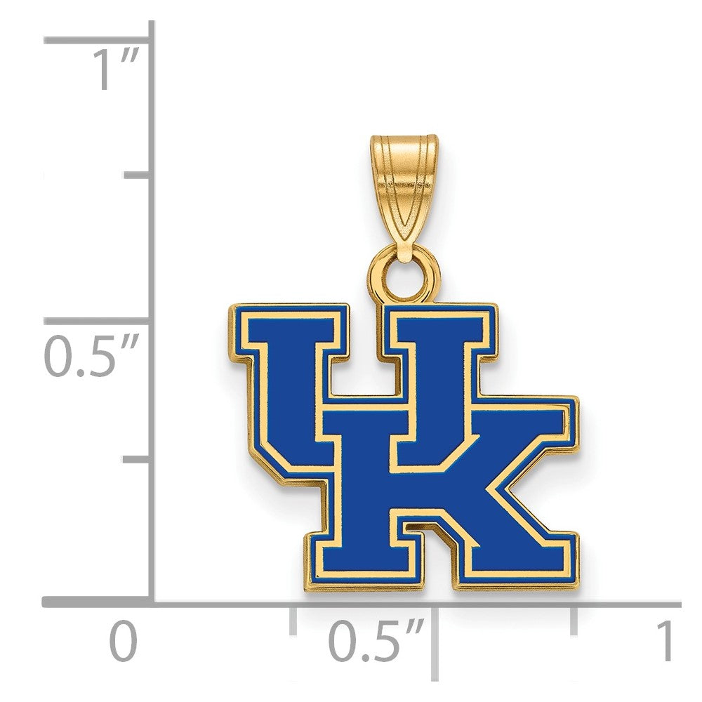 Vergoldet Sterlingsilber Logoart University Of Kentucky U K Klein Emailliert Anhänger