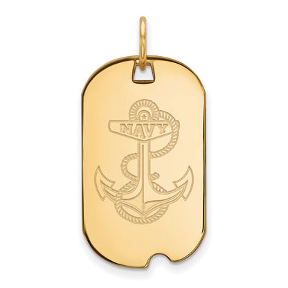 Vergoldet Sterlingsilber Logoart Us Naval Akademie Anker Klein Erkennungsmarke Anhänger
