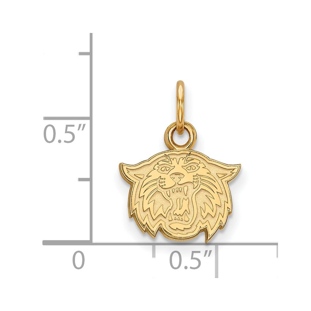 10K Gelbgold Logoart Villanova University Wildkatze Extra Klein Anhänger