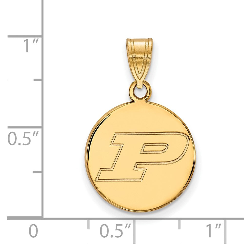 10K Gelbgold Logoart Purdue University Buchstabe P Mittel Plättchen Anhänger