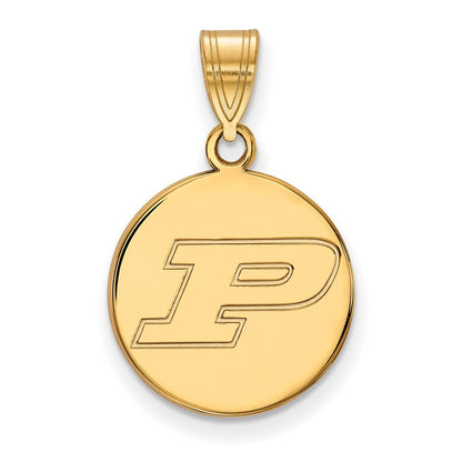 10K Gelbgold Logoart Purdue University Buchstabe P Mittel Plättchen Anhänger