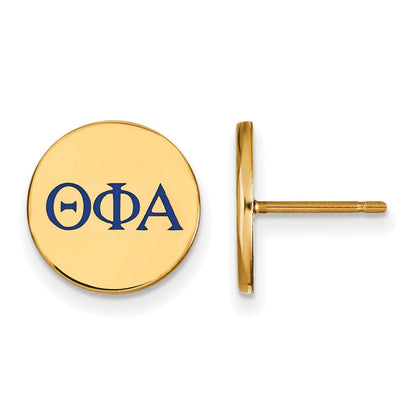 Vergoldet Sterlingsilber Logoart Theta Phi Alpha Sorority Greek Buchstaben Farbe Emaille Ohrstecker