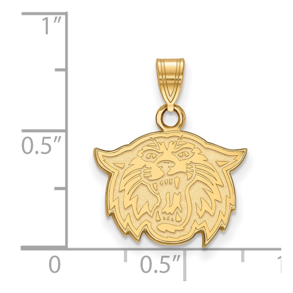 Vergoldet Sterlingsilber Logoart Villanova University Wildkatze Klein Anhänger
