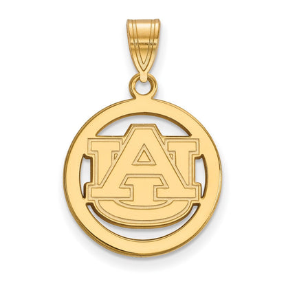 Vergoldet Sterlingsilber Logoart Auburn University Mittel Kreis Anhänger