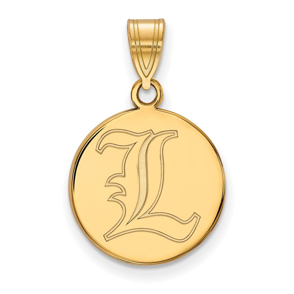 10K Gelbgold Logoart University Of Louisville Buchstabe L Mittel Plättchen Anhänger