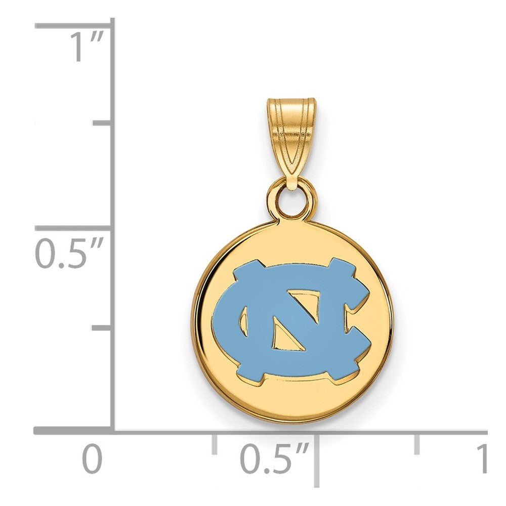 Vergoldet Sterlingsilber Logoart University Of North Carolina N C Klein Emailliert Plättchen Anhänger